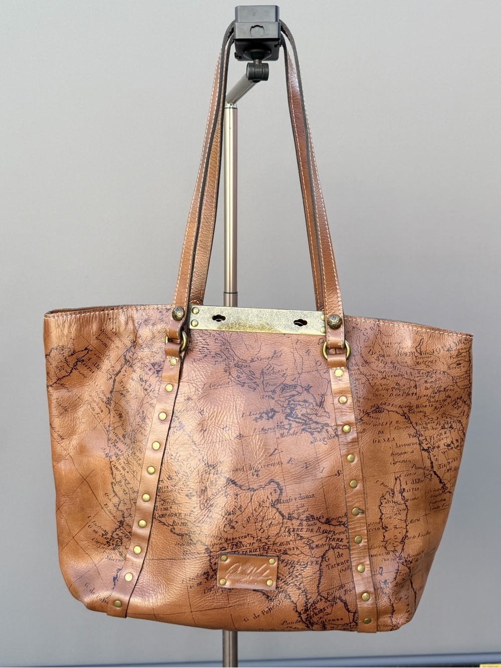 Patricia Nash Benvenuto Italy Map Leather Tote Bag
